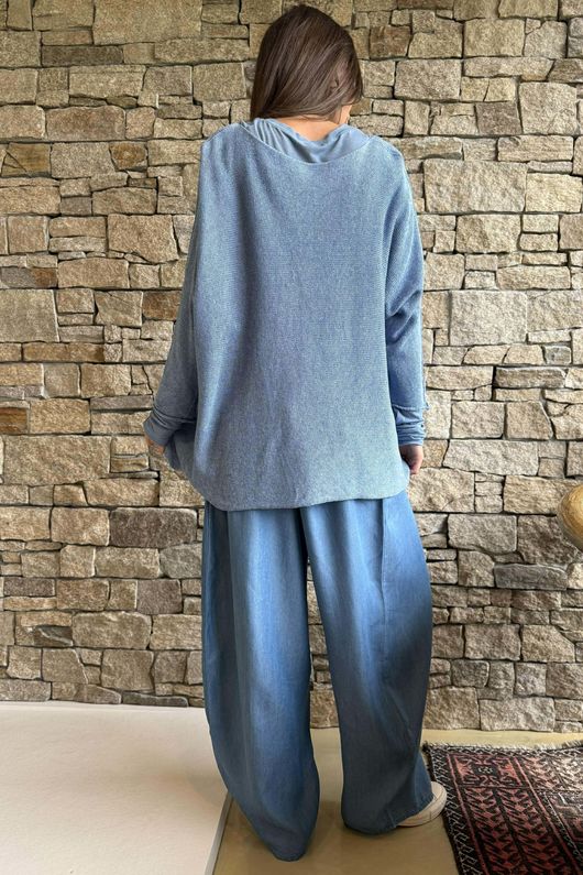 Conrad Slouch Cotton Knit Denim